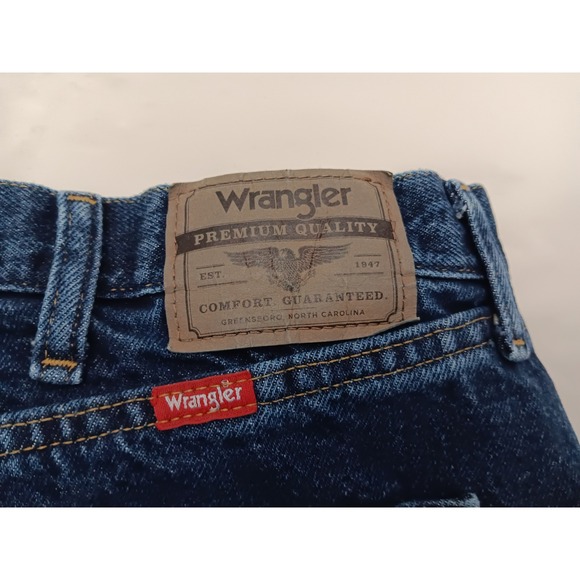Wrangler Premium‎ Quality Men's Regular Fit Blue Denim Jeans Size 42x32 - Picture 6 of 11